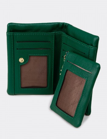 Benetton Yeşil Yatay Kadın Cüzdanı - B1632ZYSLZ01