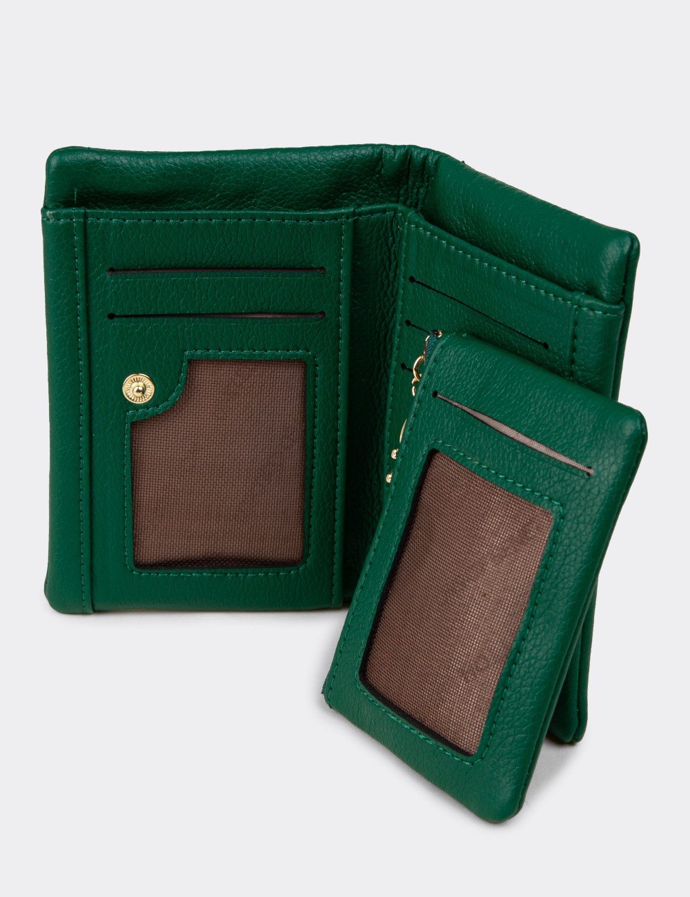 Benetton Yeşil Yatay Kadın Cüzdanı - B1632ZYSLZ01