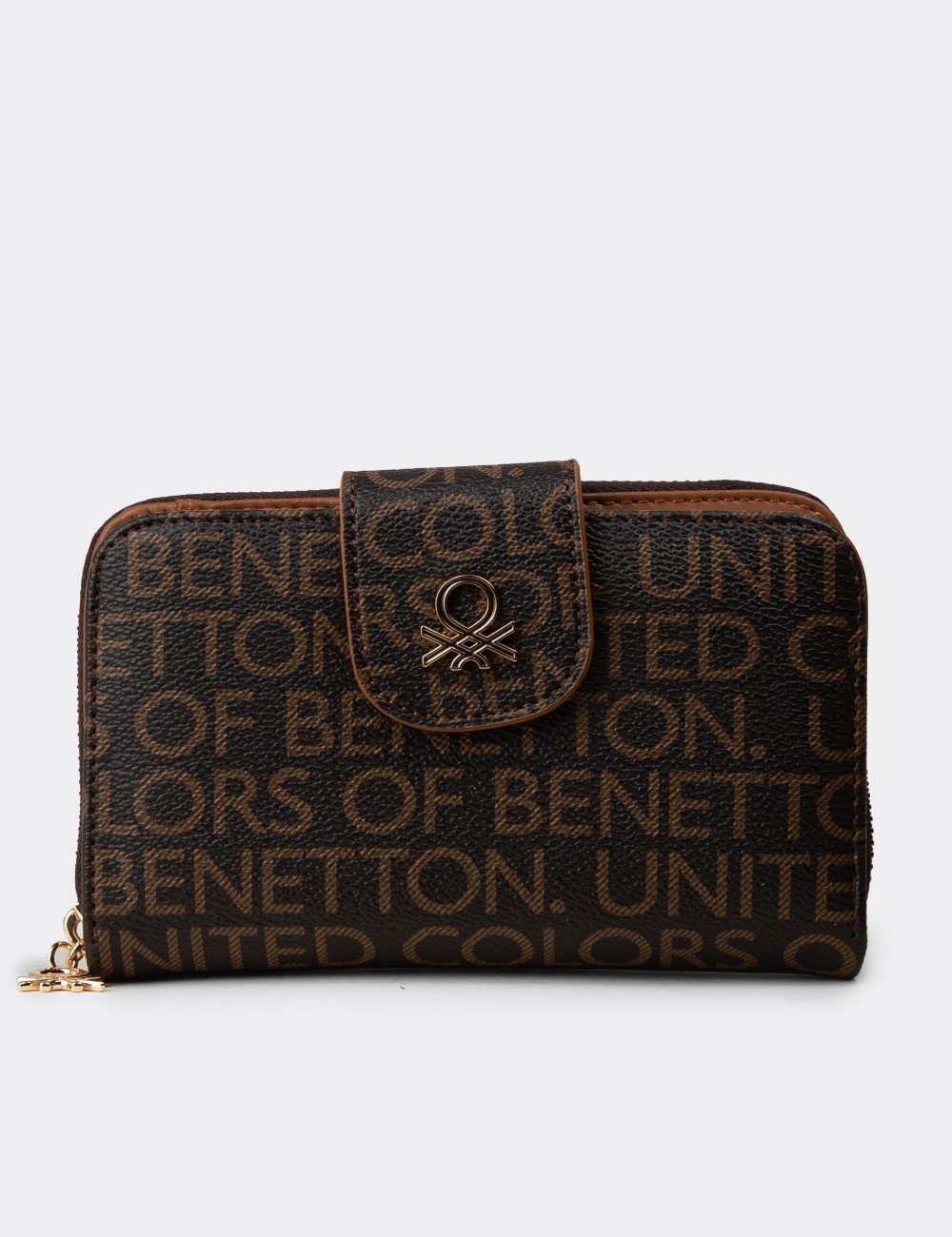 Kahverengi Yatay Kadın Cüzdanı - Benetton - B1661ZKHVZ01