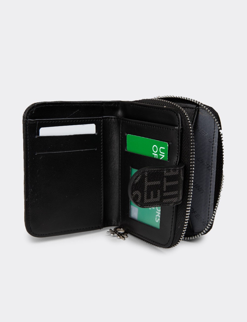 Benetton Siyah Yatay Kadın Cüzdanı - B1659ZSYHZ01