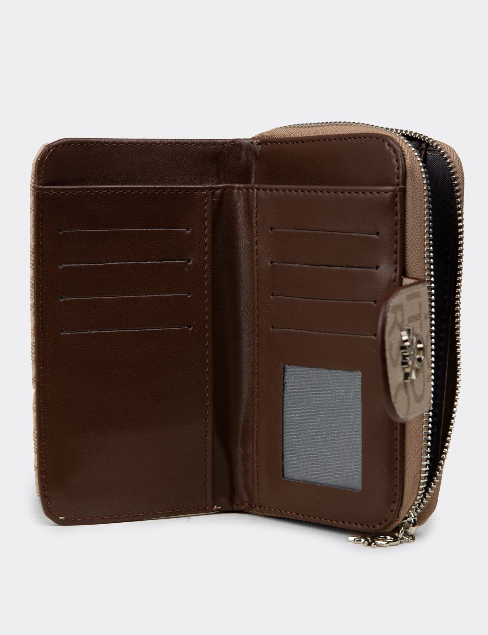 Vizon Rengi Yatay Kadın Cüzdanı - Benetton - B1661ZVZNZ01