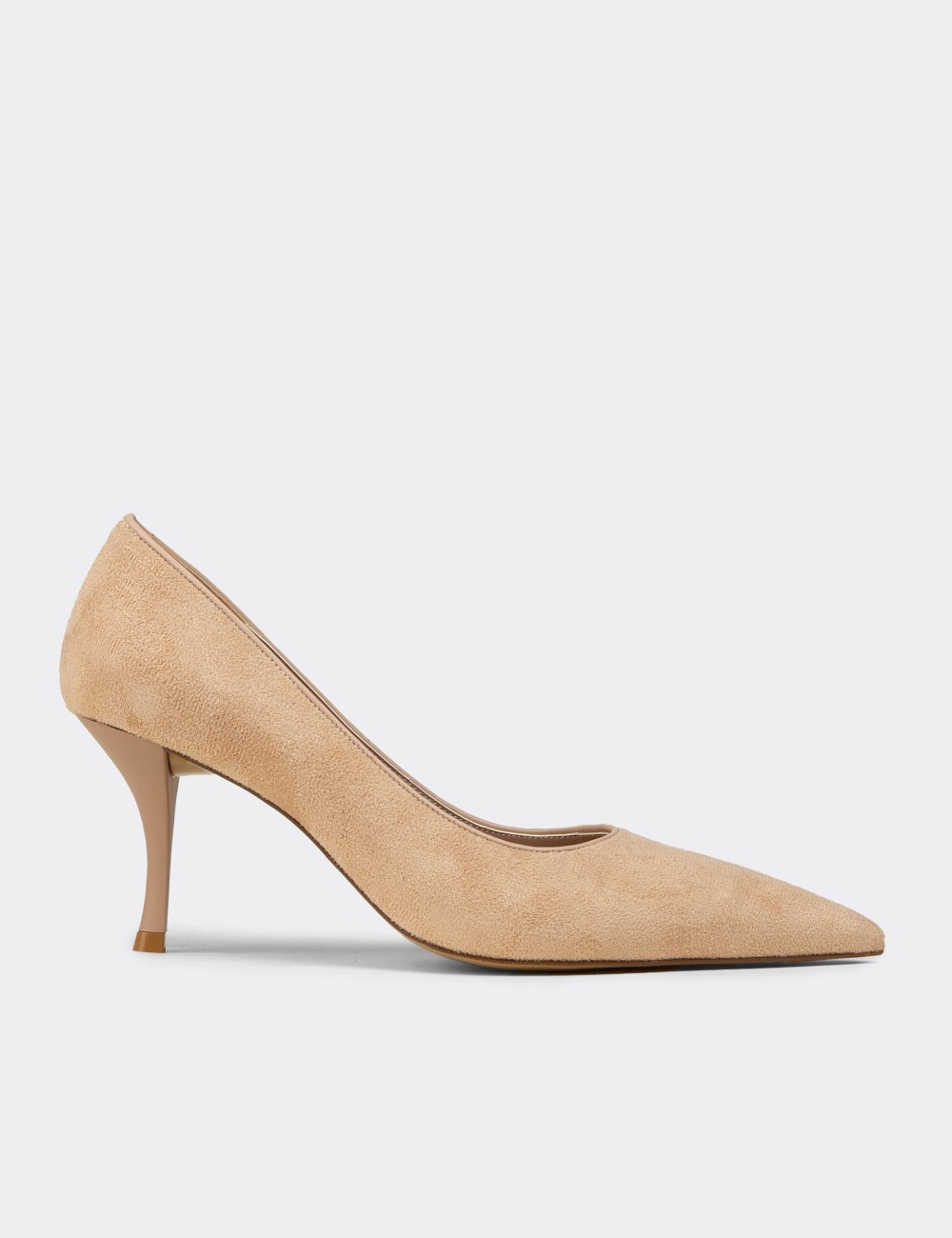 Deery Stiletto Deery Süet Sivri Kadın Bej Burun