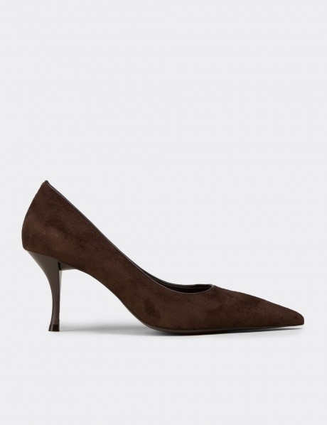 Deery Stiletto Deery Süet Sivri Kadın Kahverengi Burun
