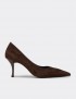 Deery Stiletto Deery Süet Sivri Kadın Kahverengi Burun