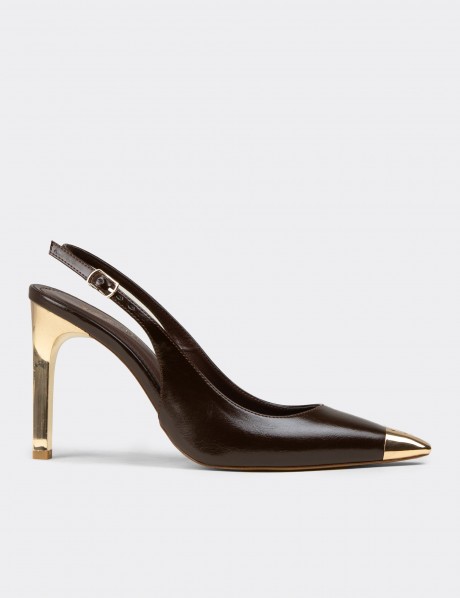 Deery Stiletto Deery Slingback Kadın Kahverengi