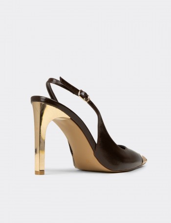 Kadın Kahverengi Slingback Stiletto - RD141ZKHVM01