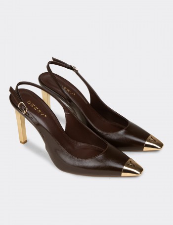Kadın Kahverengi Slingback Stiletto - RD141ZKHVM01