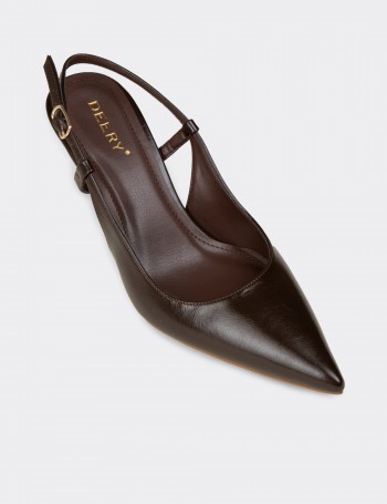 Kadın Kahverengi Slingback Stiletto - RD420ZKHVM01