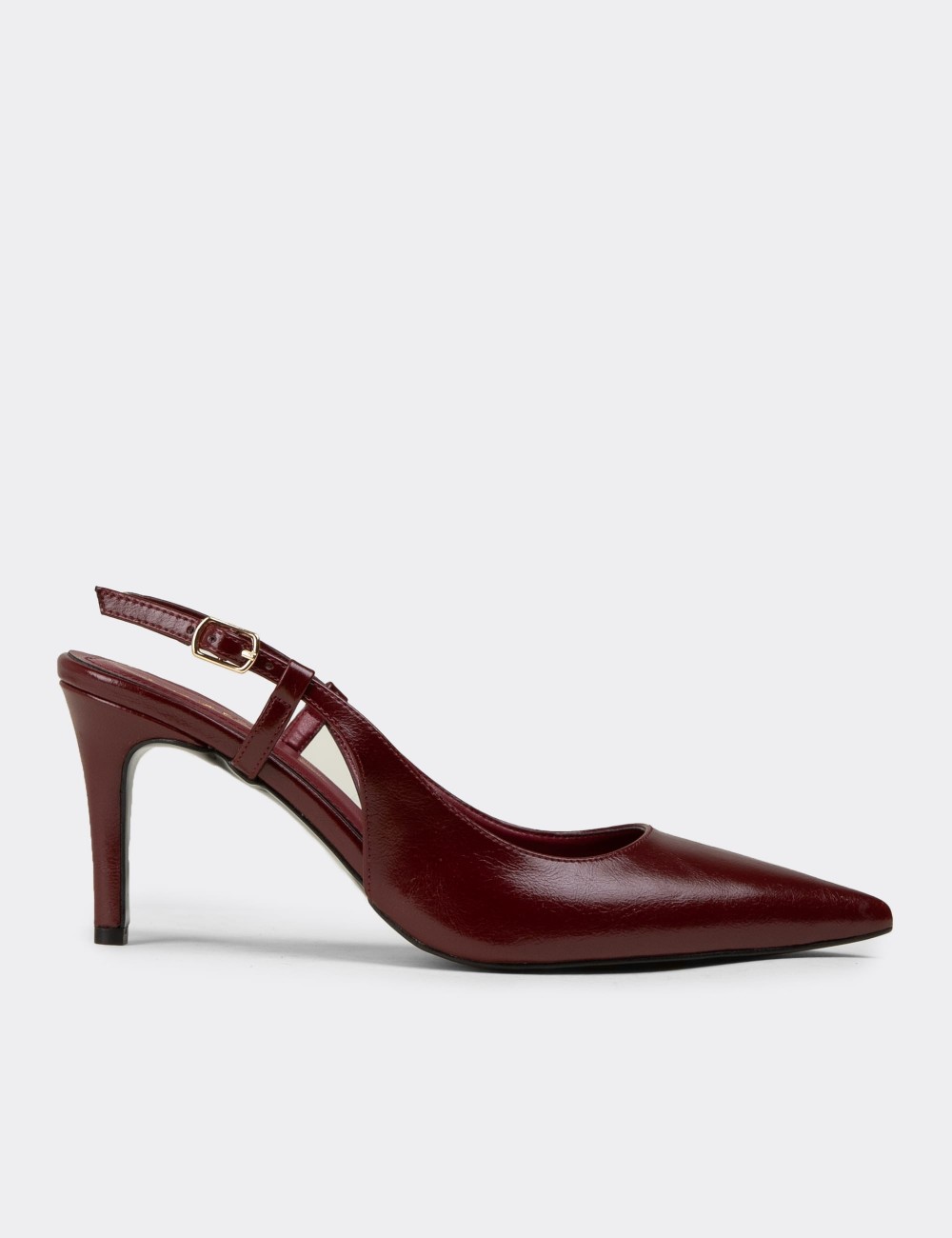 Deery Stiletto Deery Slingback Kadın Bordo