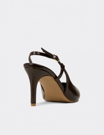 Kadın Kahverengi Slingback Stiletto - RD420ZKHVM01