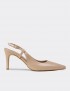 Deery Stiletto Deery Slingback Kadın Bej