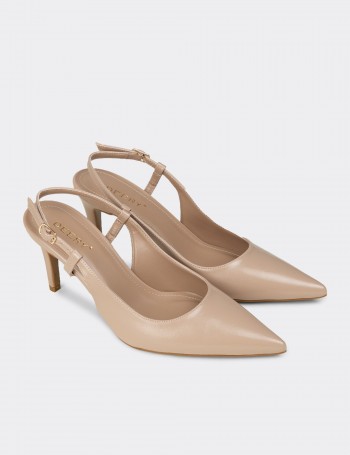 Kadın Bej Slingback Stiletto - RD420ZBEJM01