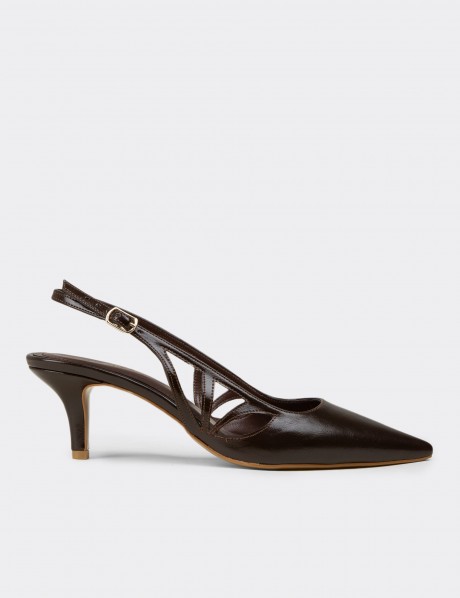 Deery Ayakkabı Deery Topuklu Kadın Kahverengi