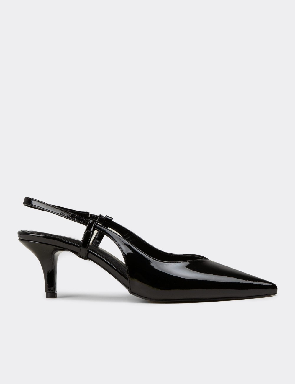 Deery Ayakkabı Deery Rugan Kadın Siyah Topuklu