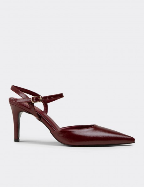 Deery Ayakkabı Deery Topuklu Kadın Bordo