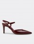Deery Ayakkabı Deery Topuklu Kadın Bordo