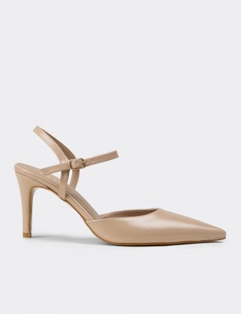 Deery Ayakkabı Deery Topuklu Kadın Bej