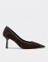 Deery Stiletto Deery Yilan Desenli Kadın Kahverengi