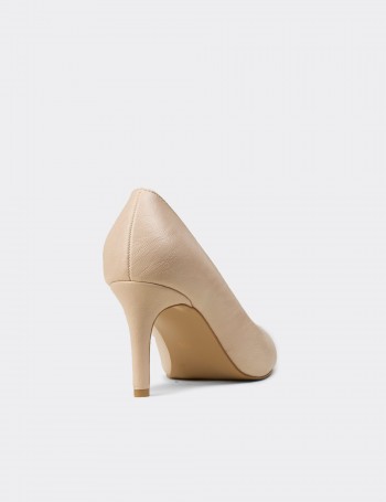 Kadın Bej Stiletto Topuklu Ayakkabı - RD005ZBEJM01