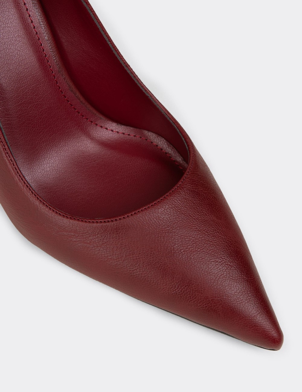 Kadın Bordo Stiletto Topuklu Ayakkabı - RD005ZBRDM01