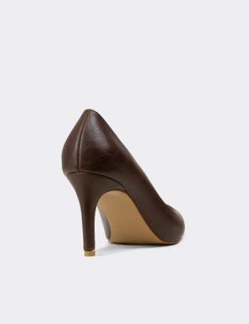 Kadın Kahverengi Stiletto Topuklu Ayakkabı - RD005ZKHVM01