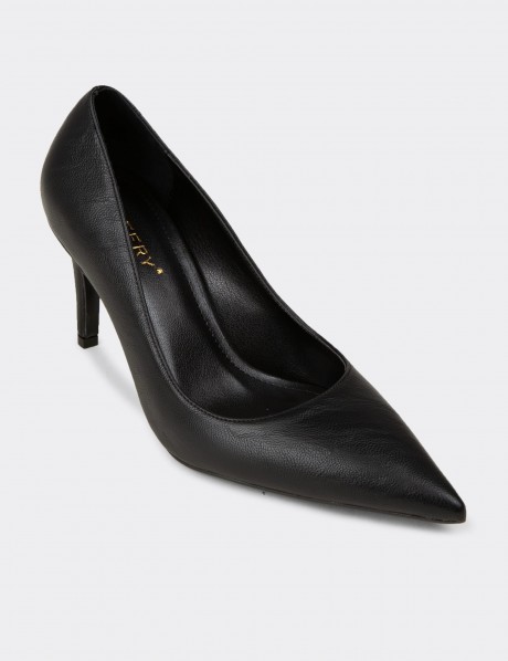 Kadın Siyah Stiletto Topuklu Ayakkabı