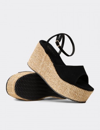Kadın Siyah Platform Sandalet - RD814ZSYHC01