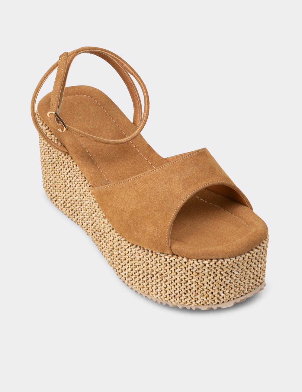 Kadın Taba Renkli Platform Sandalet - RD814ZTBAC01