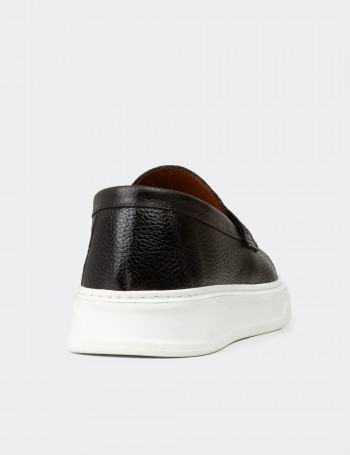 Erkek Hakiki Deri Haki Loafer Ayakkabı - 02043MHAKP01