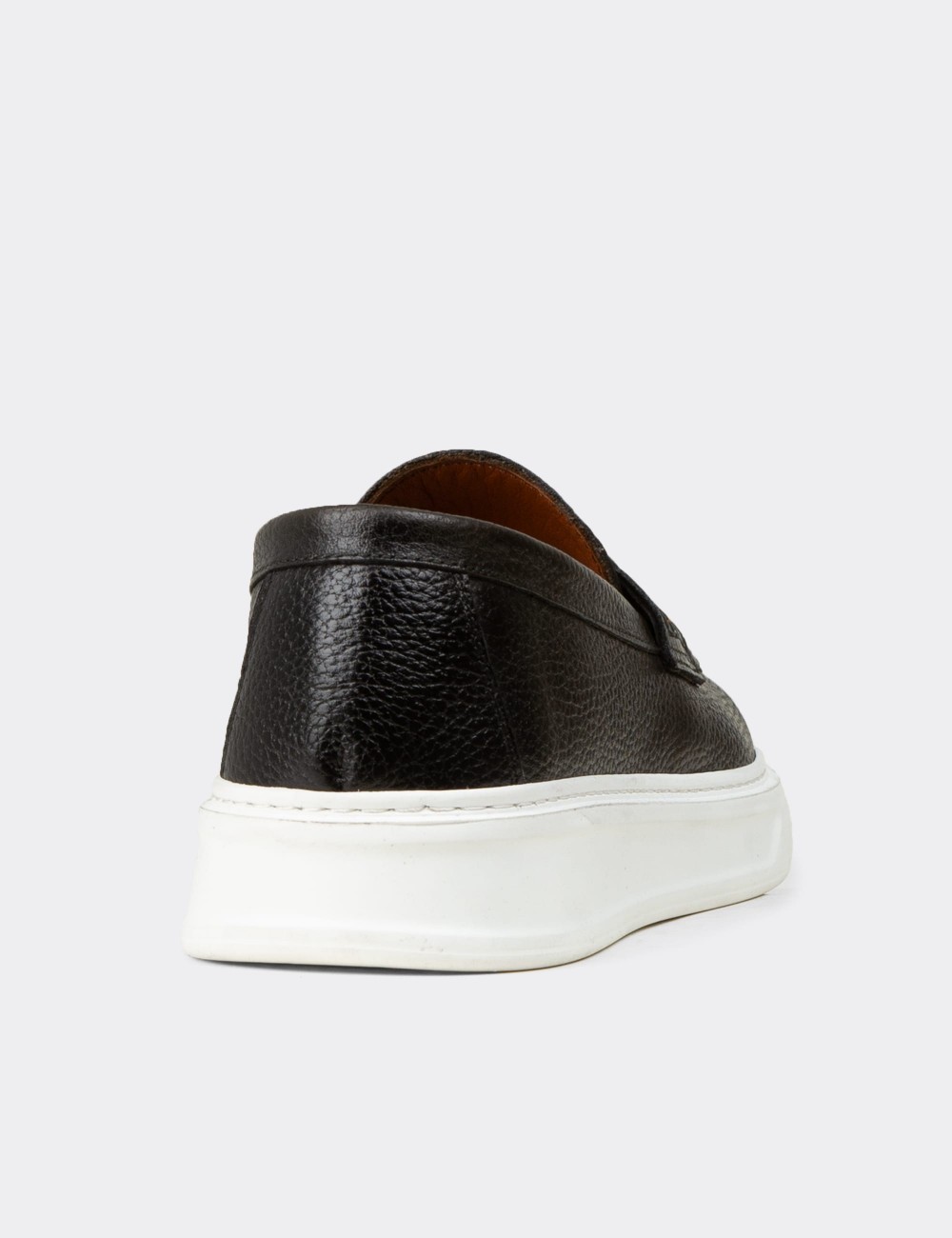 Erkek Hakiki Deri Haki Loafer Ayakkabı - 02043MHAKP01
