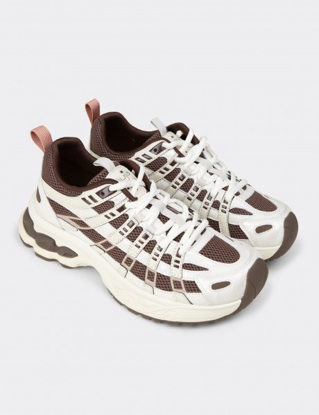 Kadın Kahverengi Sneaker Ayakkabı