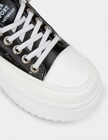 Kadın Siyah Sneaker Ayakkabı - 26316ZSYHP01