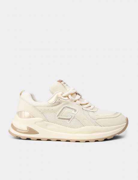 Kadın Bej Sneaker Ayakkabı