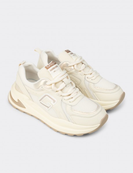 Kadın Bej Sneaker Ayakkabı