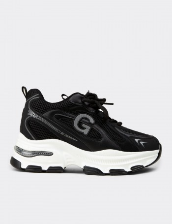 Kadın Siyah Gizli Topuk Sneaker Ayakkabı