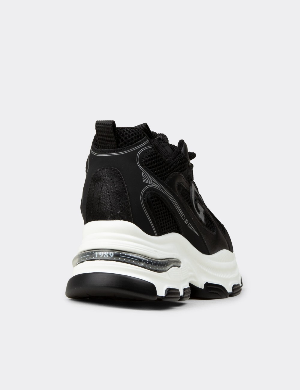 Kadın Siyah Gizli Topuk Sneaker Ayakkabı - 26323ZSYHP01