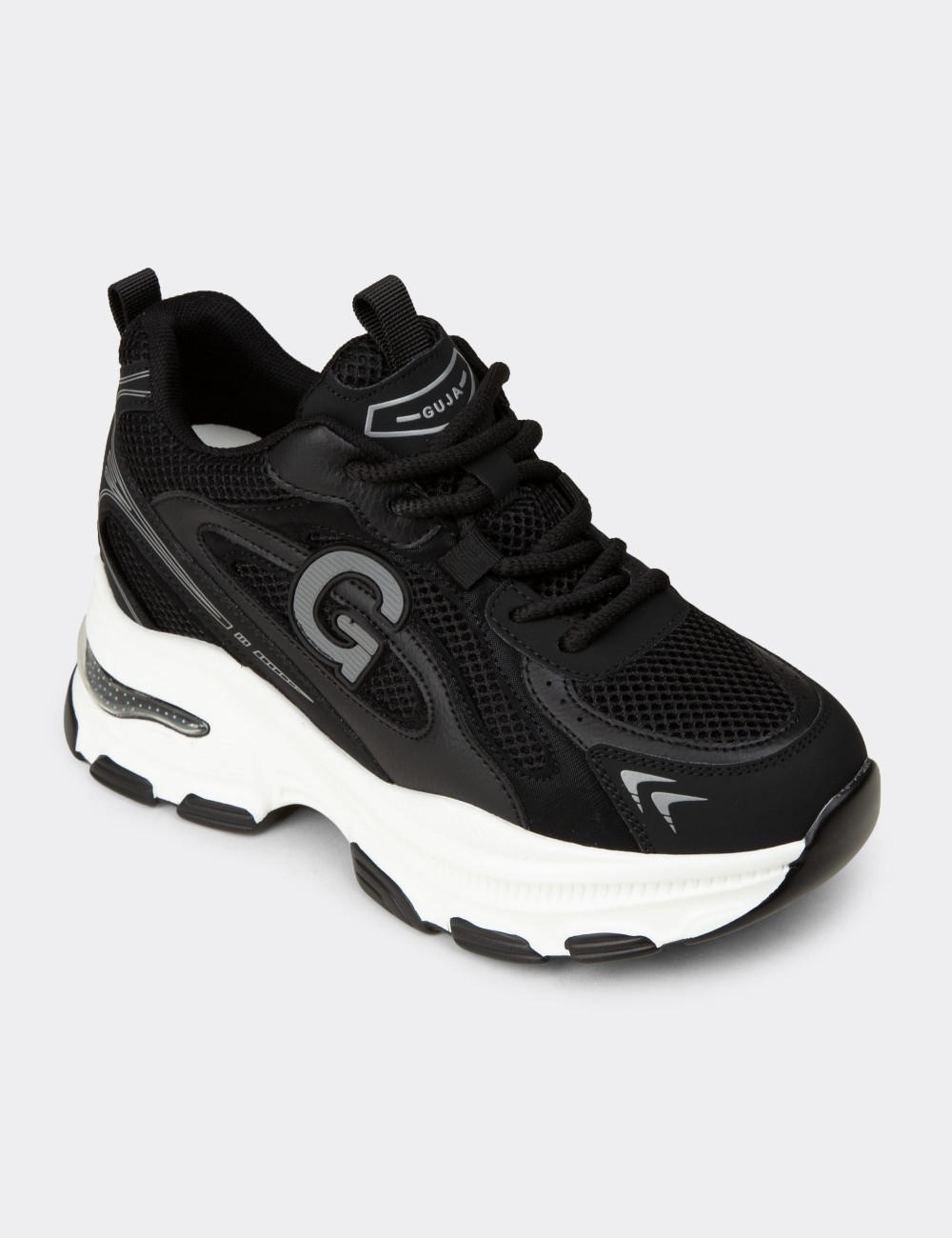 Kadın Siyah Gizli Topuk Sneaker Ayakkabı - 26323ZSYHP01