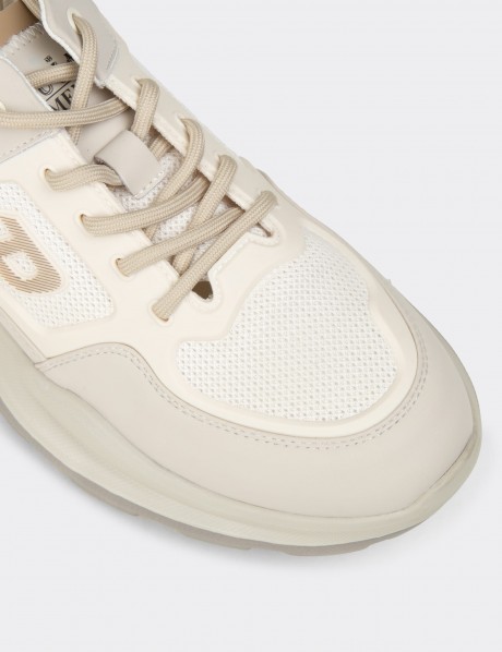 Erkek Bej Sneaker Ayakkabı