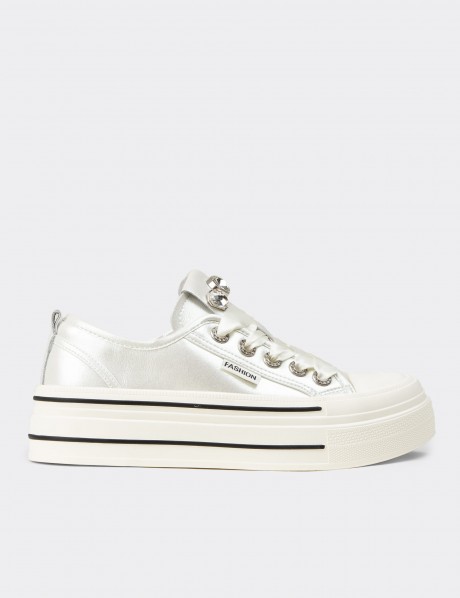 Deery Ayakkabı Deery Rugan Kadın Beyaz Sneaker