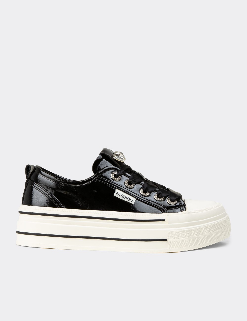 Deery Ayakkabı Deery Rugan Kadın Siyah Sneaker
