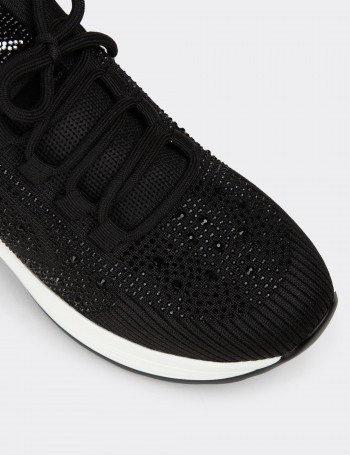 Kadın Siyah Gizli Topuk Sneaker Ayakkabı - K5050ZSYHC01