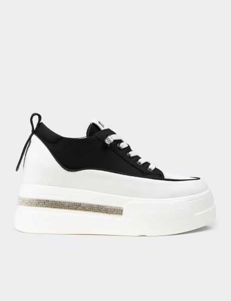 Kadın Siyah Gizli Topuklu Sneaker Ayakkabı