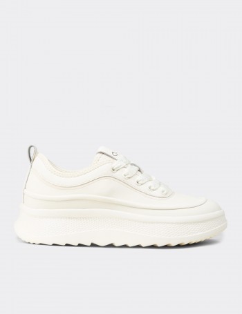 Kadın Bej Sneaker Ayakkabı