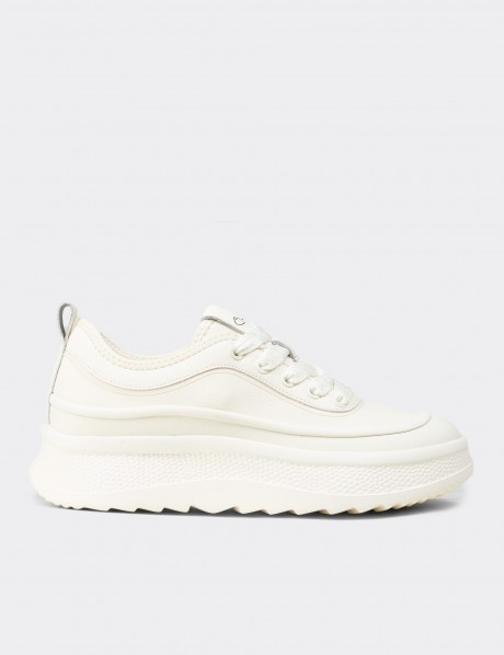 Kadın Bej Sneaker Ayakkabı