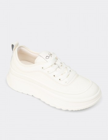 Kadın Bej Sneaker Ayakkabı