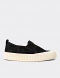 Kadın Siyah Slip-on Sneaker Ayakkabı