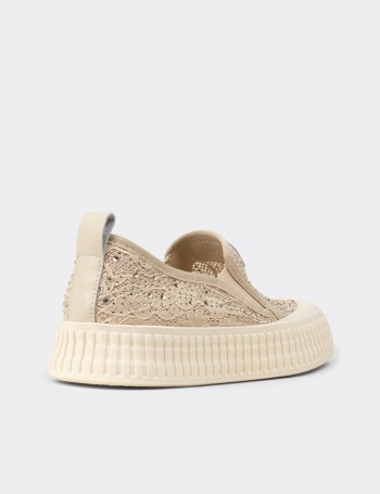 Kadın Bej Slip-On Sneaker Ayakkabı - K1053ZBEJC01