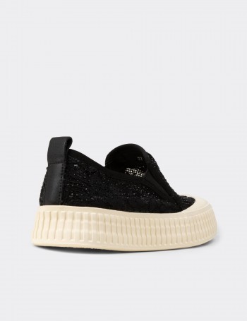 Kadın Siyah Slip-on Sneaker Ayakkabı - K1053ZSYHC01
