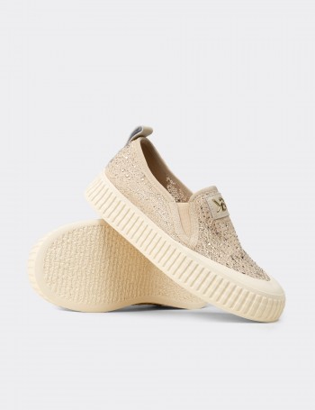 Kadın Bej Slip-On Sneaker Ayakkabı - K1053ZBEJC01