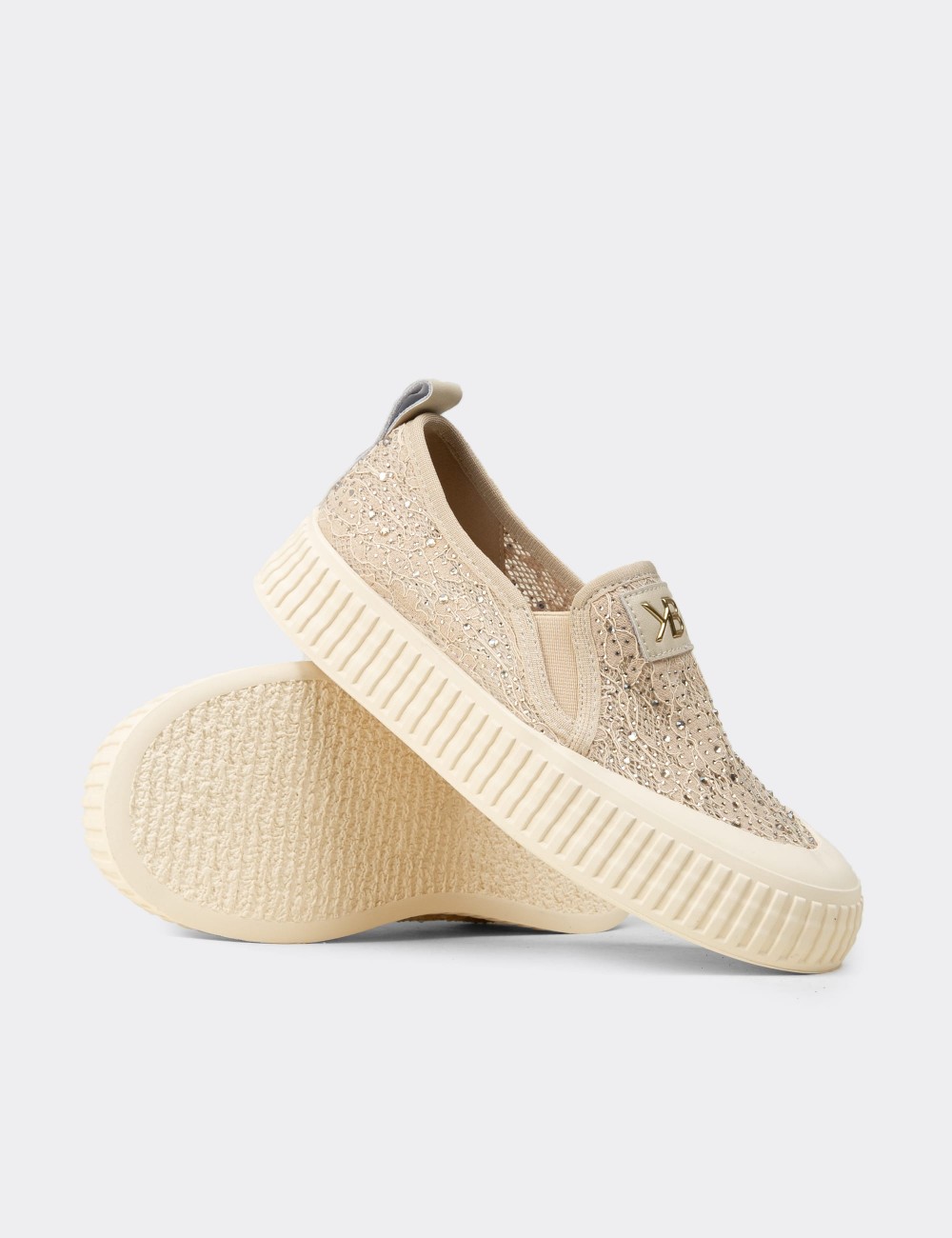Kadın Bej Slip-On Sneaker Ayakkabı - K1053ZBEJC01